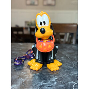 New Disney Parks Pluto Skeleton Halloween Sipper 2025 One Size Orange Black
